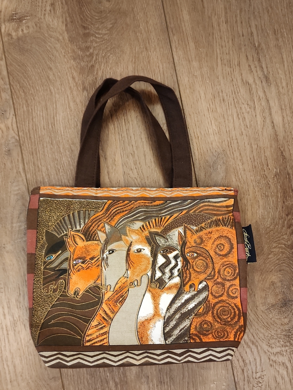 Laurel Burch Moroccan Mares Horses Arabian Andalusian Small Tote Bag Retired